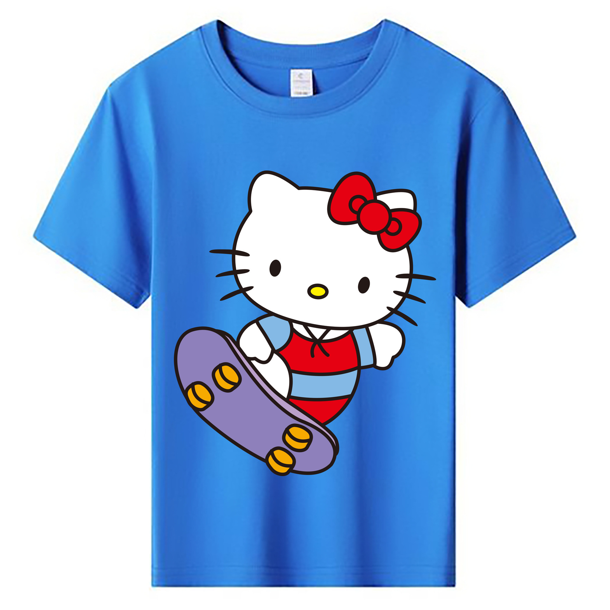 （画像用） Hello Kitty ハローキティ 綿100％キッズTシャツ（フロントプリント）